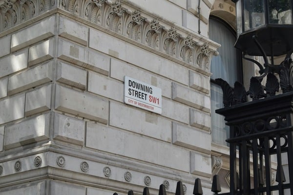 Photograph outside Downing Street