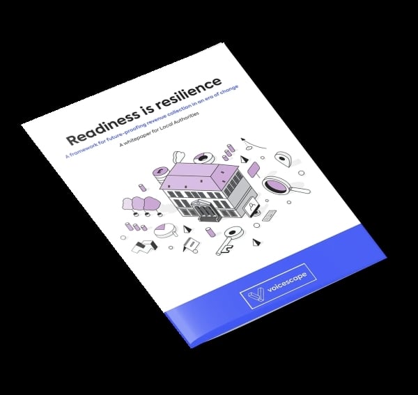 A photo of Voicescape's 'Readiness is Resilience' whitepaper for Local Authorities